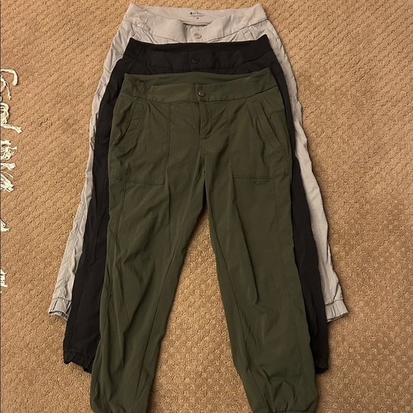 Athleta Women's Pants Trio - Gray, Black, Olive Green size 6 petite - Picture 2 of 6